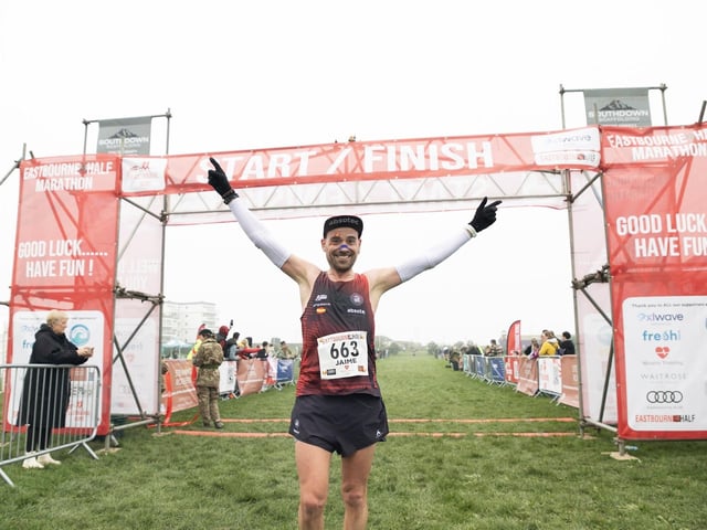 Medals, top 3s, sponsors and a variety from the course of this year's Eastbourne Half Marathon