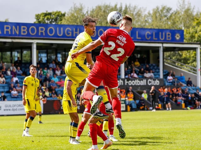 Action from Eastbourne Borough's 1-1 National League South draw at Farnborough