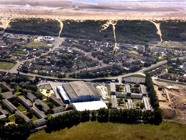 Aerial photos 2005: Pontins in Camber looking towards the beach.