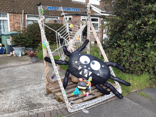 Some of the super scarecrows created for the Ferring Scarecrow Festival 2022, raising money for 1st Ferring Scouting Group. Some have pumpkins displaying a letter, five in North Ferring and nine in South Ferring. Unscramble them to enter the prize draw. Trail maps available at Brown's Natural Pet store.