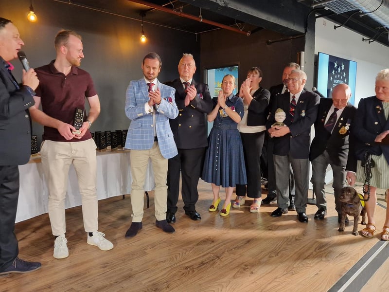 Mental Health Award winner Neil Maguinness with category sponsor Worthing Veterans Association