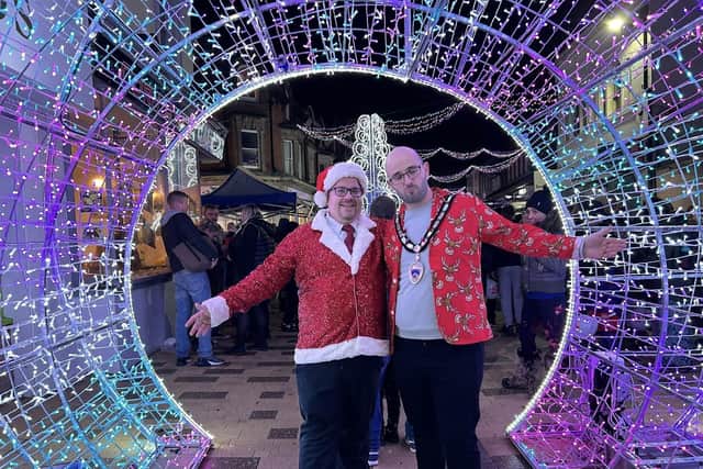 Cllr Billy Blanchard-Cooper at the lights switch-on event