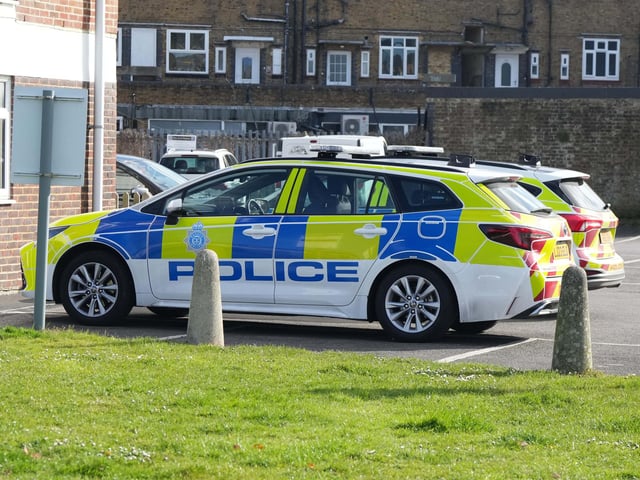 A man who was ‘negotiated’ to leave an address in Sussex has been arrested on suspicion of harassment.