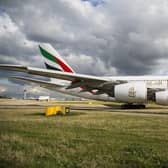 Flights at Gatwick Airport were grounded last [July 11] night after an Emirates A380 was forced to complete an emergency landing. Picture by Jack Taylor/Getty Images