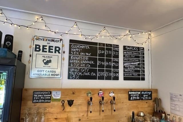 A range of draught beers on tap