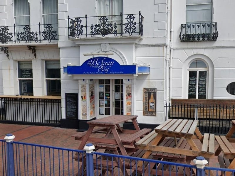 The Belgian Cafe, in Grand Parade, Eastbourne, has a rating of 4.3 from more than 1,300 reviews