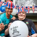 Care UK residents gear up for D-Day (L-R) Delia Sazon (Lifestyle Lead) and resident Mick Belcher
