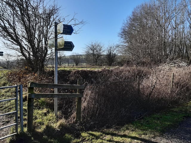 ...and turn right to follow the Downs Link.