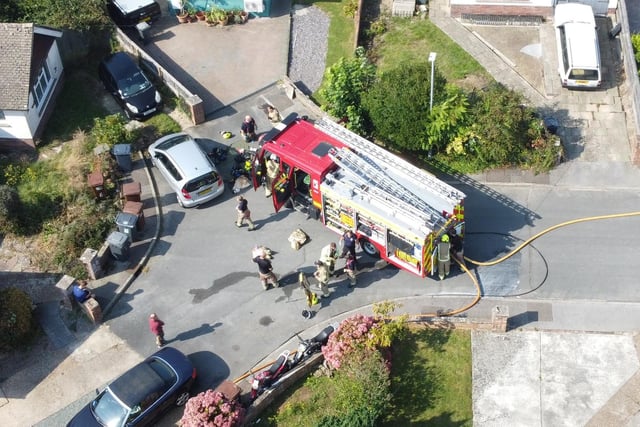 Multiple fire crews called to blaze at property in East Sussex
