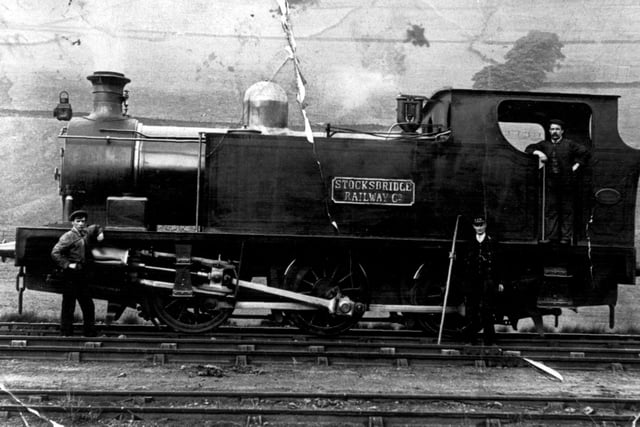 Locomotive (built by Hudswell Clarke), owned by Stocksbridge Railway Co Ltd. and used by Samuel Fox Ltd., Stocksbridge. The railway leaves the former GC main line at Deepcar, running approximately two miles to Stocksbridge