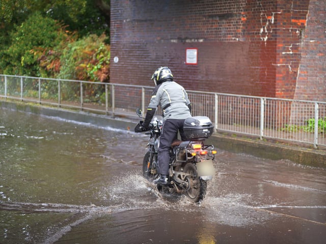 Notorious flood area in Westcourt Drive, Bexhill, on November 9 2023.