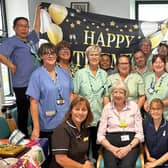 Jan Humber, Dermatology Specialist Nurse (front row, middle) has retired after 57 years of working across the East Sussex Healthcare NHS Trust. Picture: East Sussex Healthcare NHS Trust.