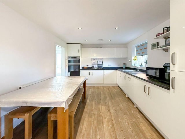 The kitchen / diner is a particularly impressive room, measuring more than 27ft in length