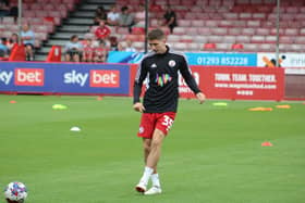 Crawley Town have announced that defender Owen Gallacher has left the club by mutual consent. Picture by Cory Pickford
