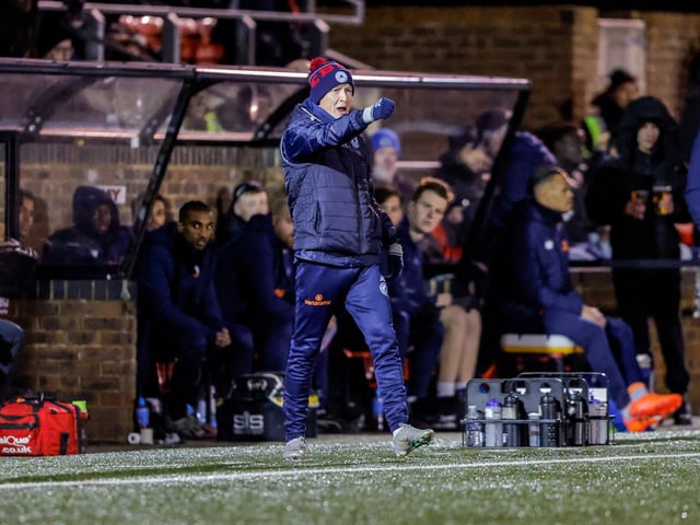 Action from Eastbourne Borough's home defeat by Torquay United in National League South