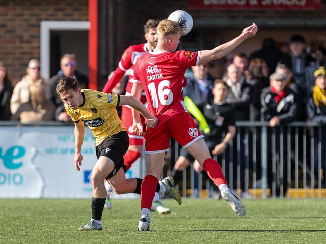 Action from Eastbourne Borough's 5-1 home loss to Maidstone in the National League South