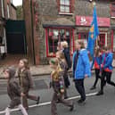 Brownies and Guides in the Remembrance parade in Storrington on Sunday, November 12