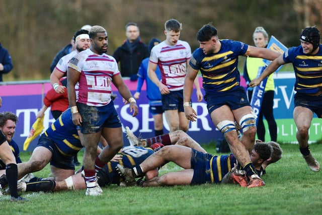 Action from Worthing Raiders' win over Wimbledon at Roundstone Lane in National two east