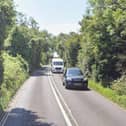 The B2123 from Falmer to Woodingdean is blocked. Photo: Google Street View
