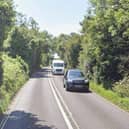The B2123 from Falmer to Woodingdean is blocked. Photo: Google Street View