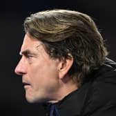Brentford boss Thomas Frank did not think Yoane Wissa should have been sent off for making contact with Billy Gilmour's face in their 2-1 loss to Brighton. (Photo by Mike Hewitt/Getty Images)