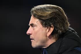 Brentford boss Thomas Frank did not think Yoane Wissa should have been sent off for making contact with Billy Gilmour's face in their 2-1 loss to Brighton. (Photo by Mike Hewitt/Getty Images)
