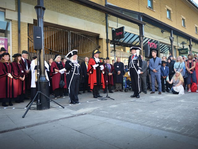 Hastings' Proclamation: The Mayor of Hastings, Cllr James Bacon, read the local Proclamation of the new King at 3pm on Sunday 11 September in Queens Square.