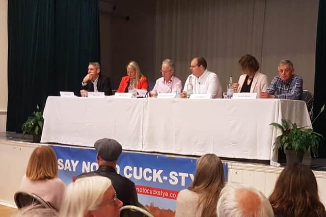 The panel at the Say No to Cuck-Stye question time public event