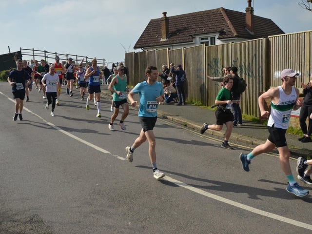 Action in the 2026 Hastings Half Marathon
