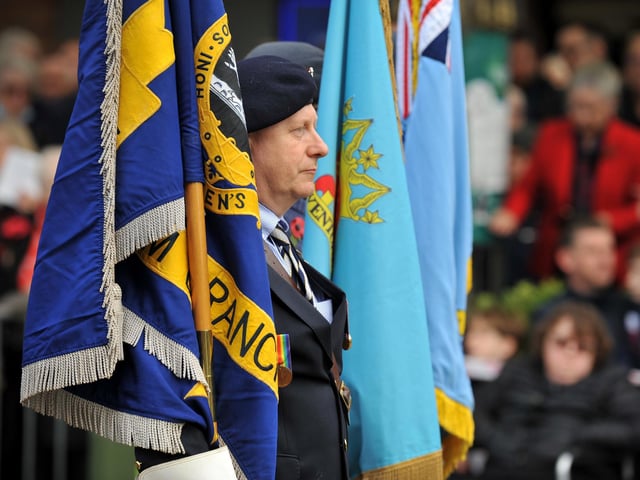 Remembrance Sunday service in Horsham. Pic S Robards SR2211131