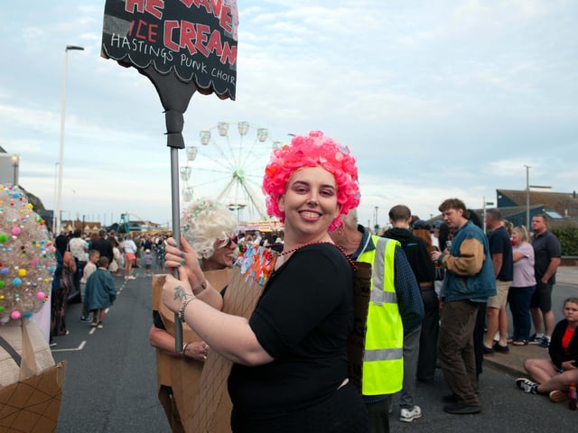 Hastings Old Town Carnival Week 2025: Pram Race. Pic by Frank Copper.