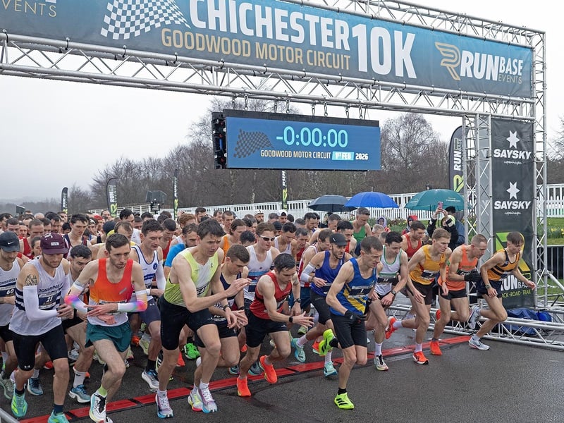 And they'e away! The start of the Chichester 10k at Goodwood last Sunday | Picture: Chris Hatton