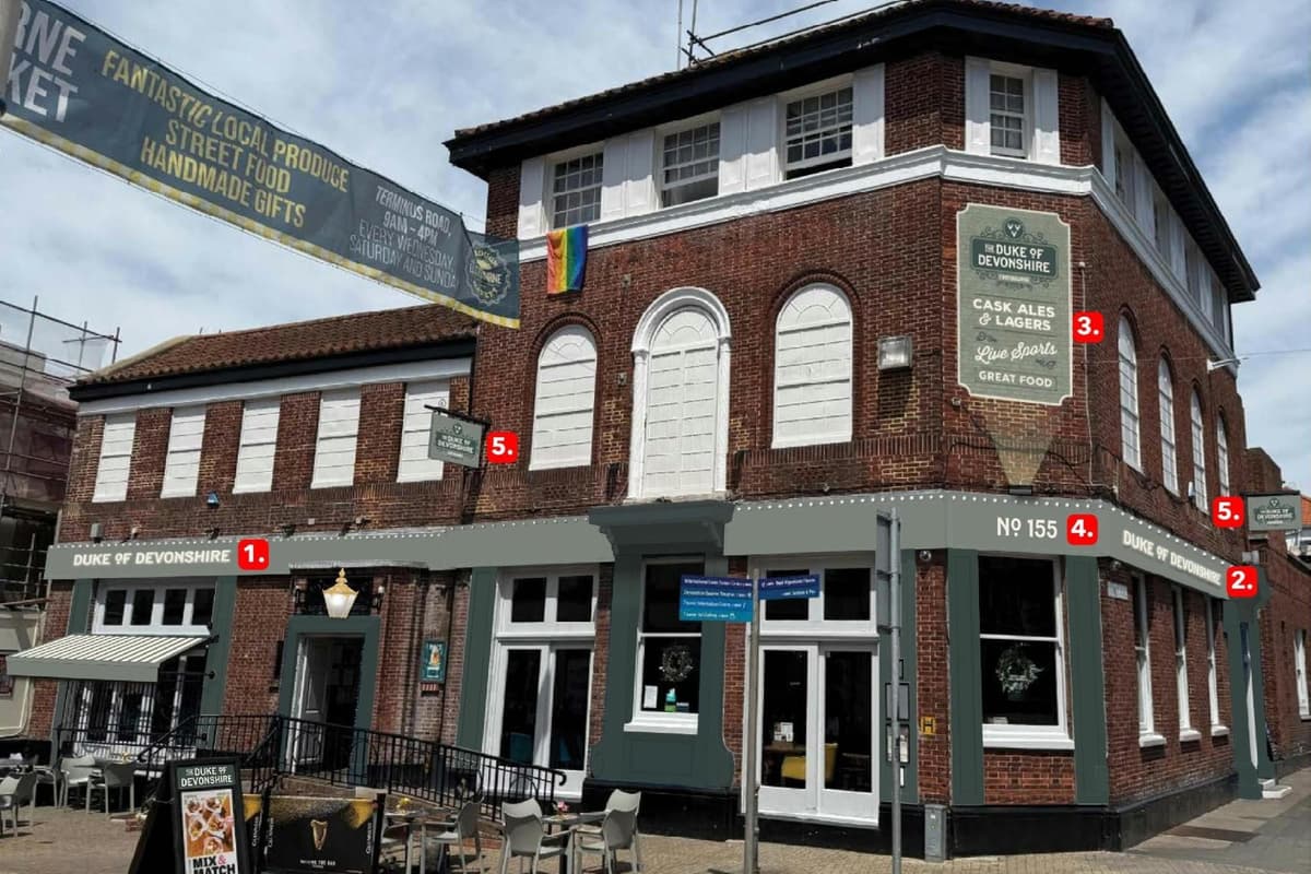 Eastbourne Sign Plans approved for new signage at Eastbourne pub
