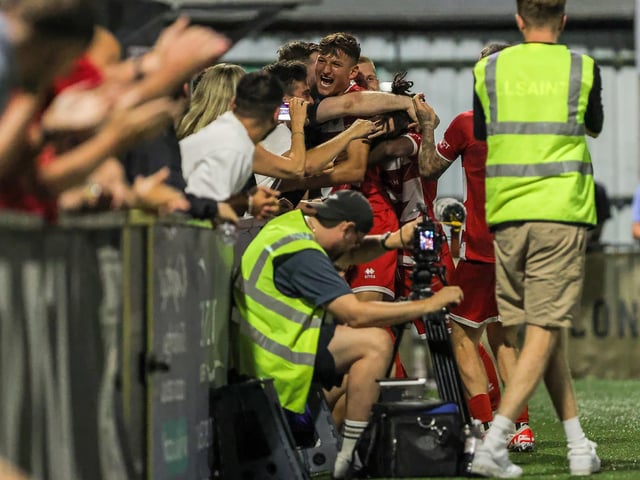 Action from Eastbourne Borough's 2-1 National South win at Havant