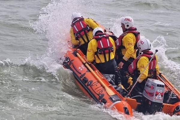 A lifeboat from Eastbourne’s RNLI was launched to help in the search of a missing close to the pier. Picture: Eastbourne RNLI
