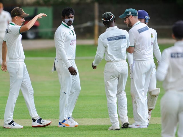 Action from Findon CC's Sussex League division two clash with Burgess Hill