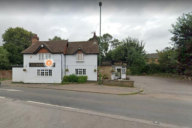 The Norfolk Arms in Crawley Road, Horsham, is rated 4.2 out of five according to Google reviews. One reviewer said: 'Amazing beer garden and friendly locals'