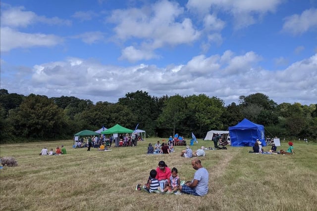 Families at Batchelors Farm Nature Reserve, Burgess Hill, on Saturday, August 19