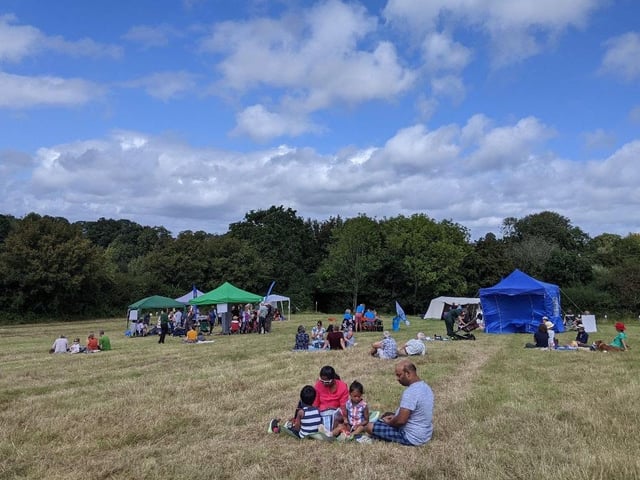 Families at Batchelors Farm Nature Reserve, Burgess Hill, on Saturday, August 19
