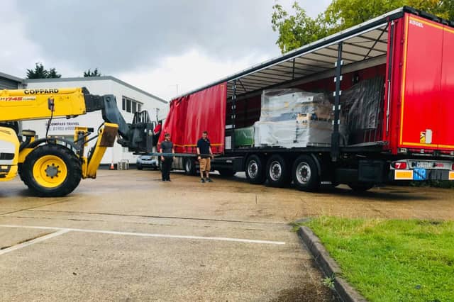 The first New View Homes delivery arrives to a satisfied customer