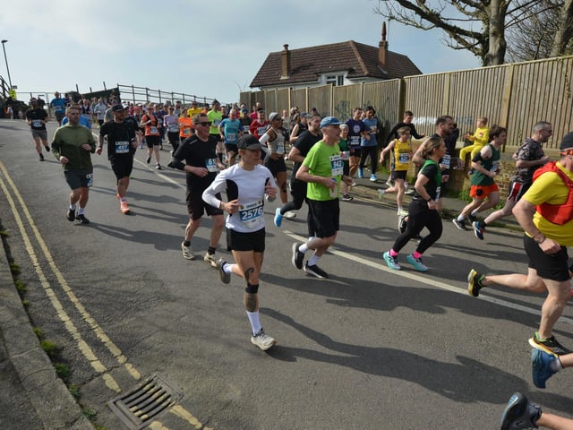Action in the 2026 Hastings Half Marathon