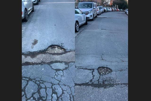Jeremy Sandle said: "The holes are atrocious. Many potholes are several inches deep causing tyres/wheels to get damaged if you don’t see them in time to avoid them." (photo from Jeremy Sandle)