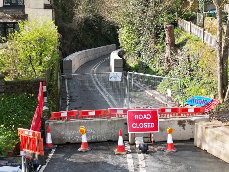 Concrete blocks are now forming a wall between the road and the valley on the A29 in Pulborough