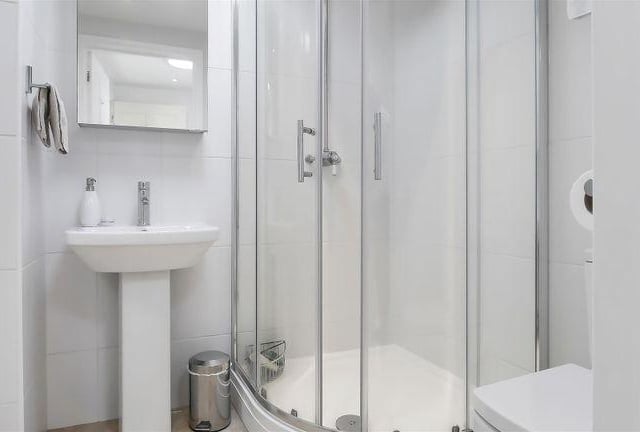 The shower room on the ground floor