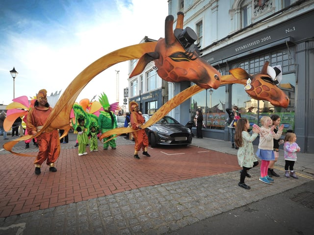 Hastings Storytelling Festival 2024 parade on October 27.