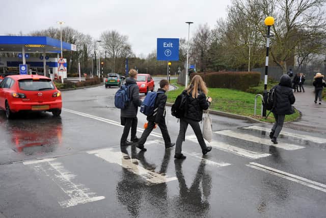 Parents and children are concerned about the zebra crossing by the entrance to Tesco at Broadbridge Heath where some motorists are failing to stop. Pic S Robards SR2303211