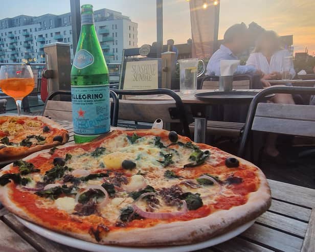 Some great pizzas at Pizza Express Summer Sessions at Brighton Marina