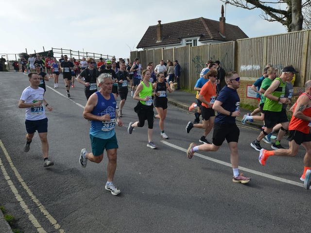 Action in the 2026 Hastings Half Marathon