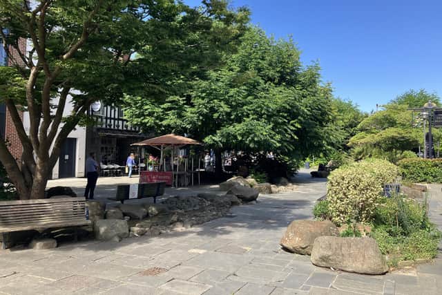 The rocks, stream and trees creating 'a little oasis' in Horsham's Bishopric