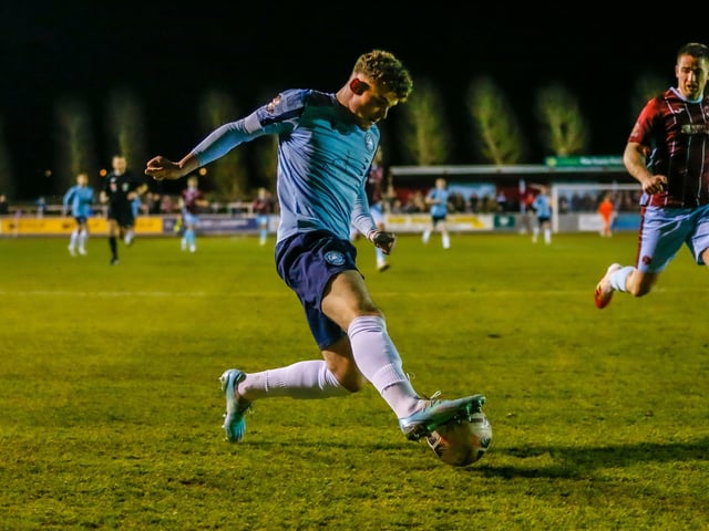 Action from Eastbourne Borough's 2-1 win at Taunton Town in National League South
